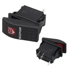 Powermaster ﻿sintine Pompa Sembollü Işıklı 3 Pinli On-off 12-24v Marin Switch