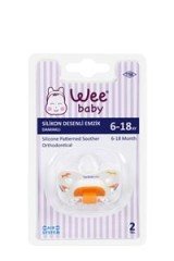 Wee Baby Silikon Desenli Damaklı Emzik No:2(Askılı)