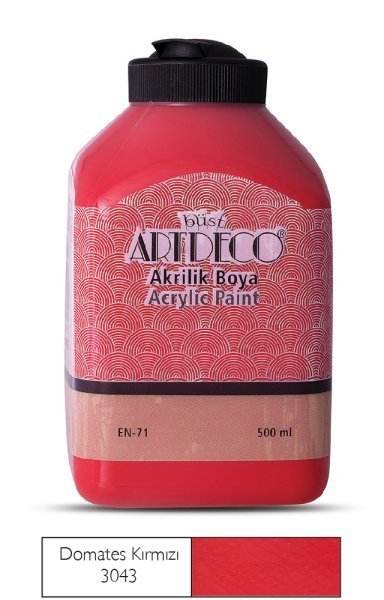 Akrilik Boya 500 ML Domates Kırmızı 70L-3043