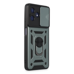 Realme C53 Kılıf Pars Lens Yüzüklü Silikon - Yeşil