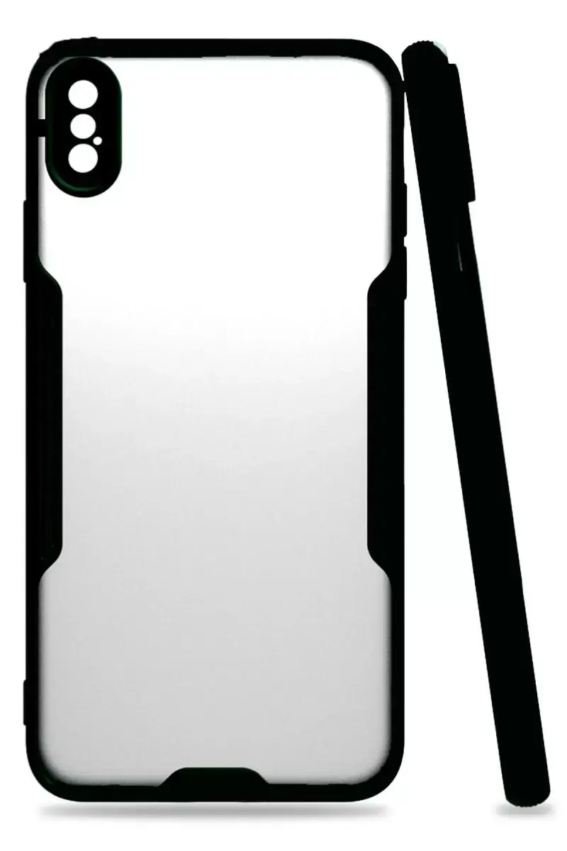 Newface Apple İphone Xs Max Kılıf Platin Silikon - Siyah