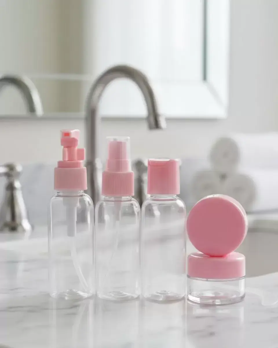 Taşınabilir 5’li Seyahat Kozmetik Şişe Seti 30 Ml Sızdırmaz