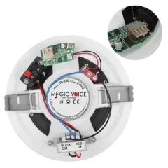 Magicvoice Tpı-350 5.25'' (13.5 Cm) Hat Trafolu Alçıpan/asma Tavan Tipi Hoparlör (6w Rms - Mp3 Usb Uyumlu) - Beyaz