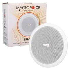 Magicvoice Tpı-351 6'' (16 Cm) Hat Trafolu Alçıpan/asma Tavan Tipi Hoparlör (6w Rms - Mp3 Usb Uyumlu) - Beyaz
