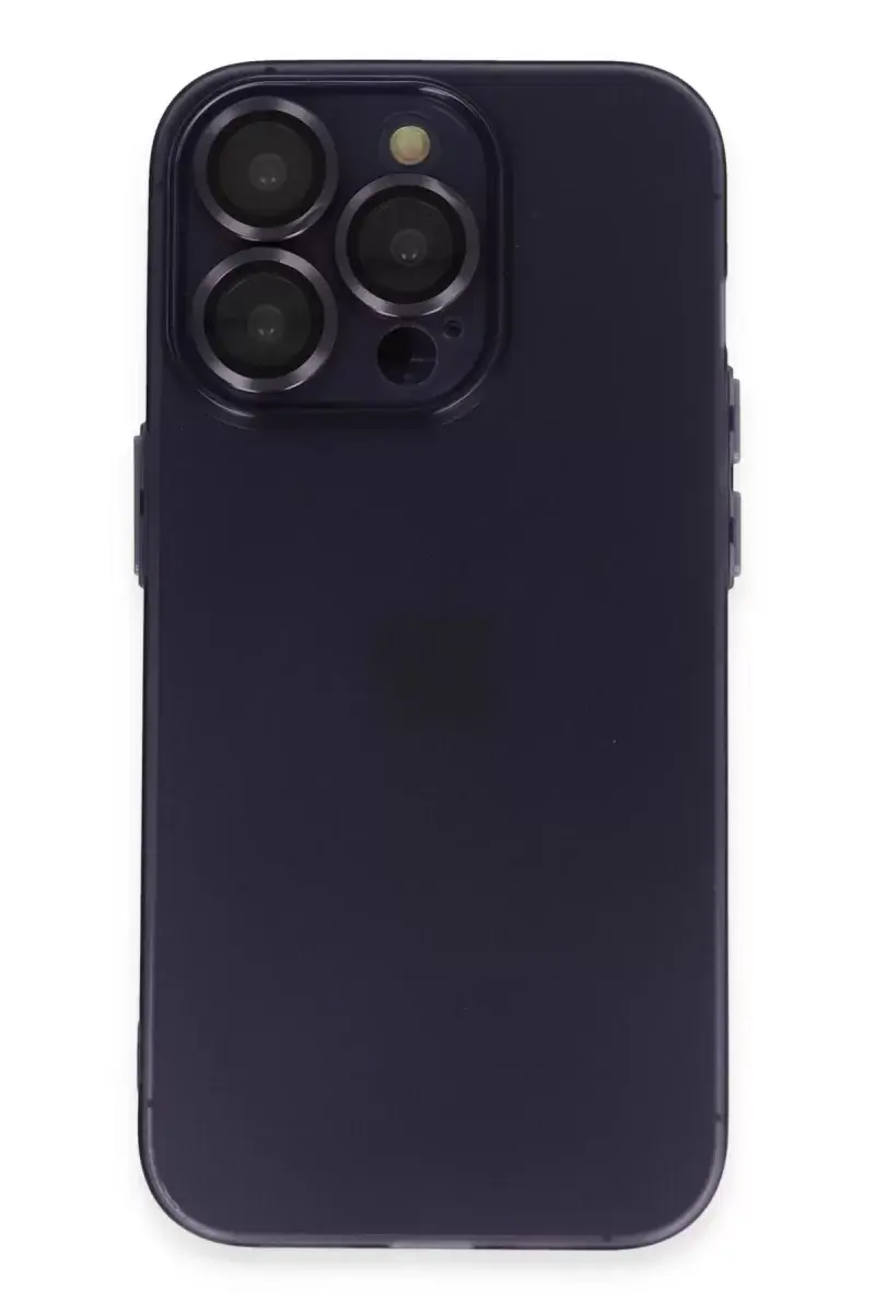 Newface İphone 14 Pro Max Kılıf Luko Lens Silikon - Siyah