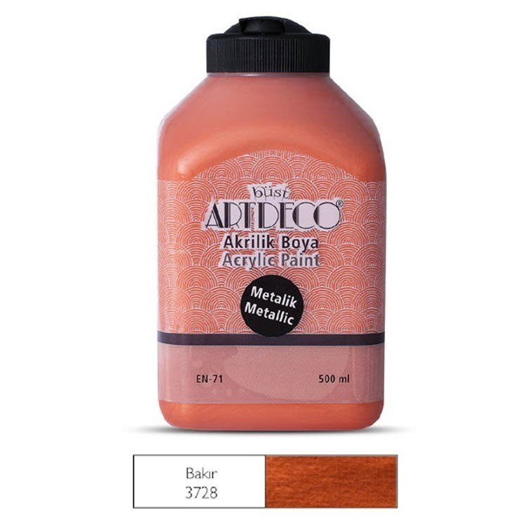 Metalik Akrilik Boya 500 ML Bakır 71L-3728