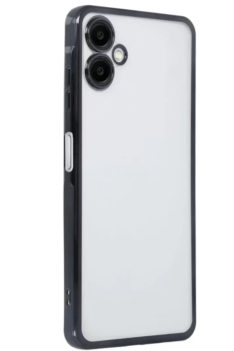 Newface Samsung Galaxy A06 Kılıf Razer Lensli Silikon - Siyah
