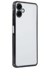 Newface Samsung Galaxy A06 Kılıf Razer Lensli Silikon - Siyah