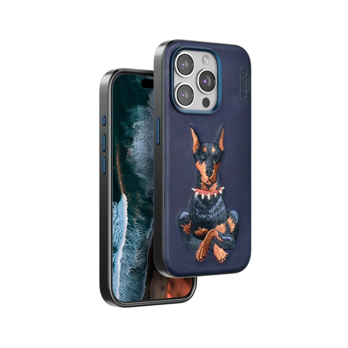 Venco  İphone 15 Pro Max Perma Desenli Kapak - Lacivert