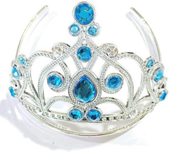 Mavi Taşlı Elsa Çocuk Tacı Prenses Tacı Kraliçe Tacı 16x14 Cm