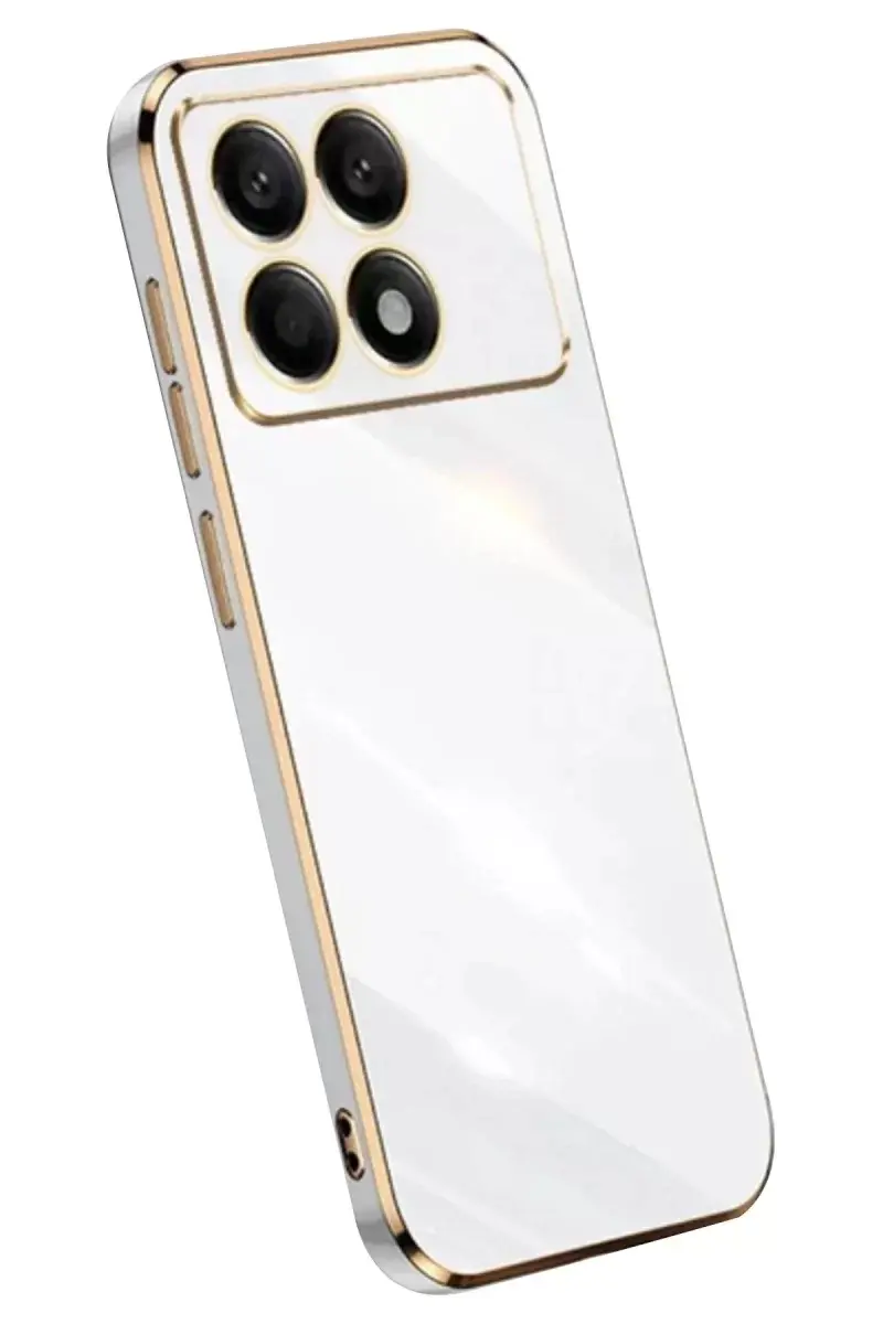 Newface Xiaomi Poco X6 Pro Kılıf Volet Silikon - Beyaz