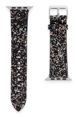 Newface Apple Watch 38mm Starry Taşlı Kordon - Siyah
