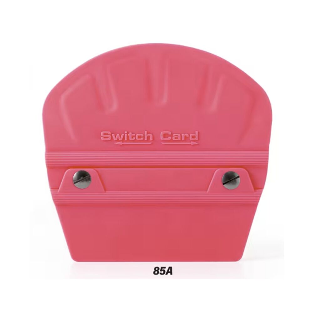 Switch Card Oval Ragle PPF/TPH Cam Filmi Çekme Uygulama Aparatı Teflonlu 85A Sertlik 10x9cm Pembe
