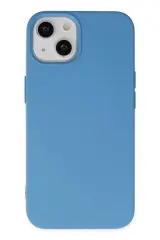Newface İphone 15 Pro Kılıf Nano İçi Kadife Silikon - Mavi