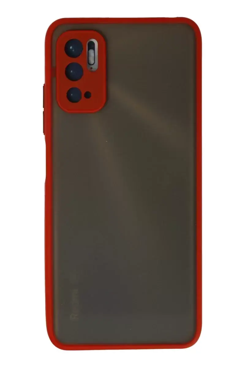 Newface Xiaomi Redmi Note 10 5g Kılıf Montreal Silikon Kapak - Kırmızı