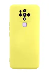 Newface Tecno Camon 16 Kılıf Nano İçi Kadife Silikon - Sarı