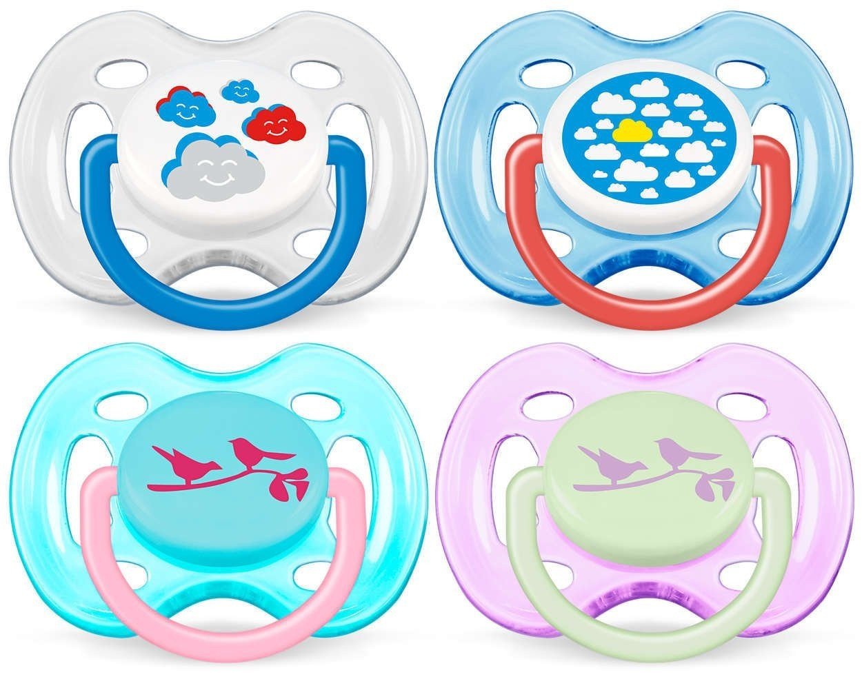 Avent 0% BPA Yalanci Emzik 0-6 ay Desenli 2'li