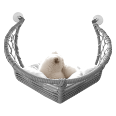 Karamel Pet Vantuzlu Gondol Kedi Hamağı Kedi Yatağı 40*45 cm Gri