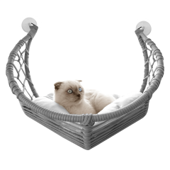 Karamel Pet Vantuzlu Gondol Kedi Hamağı Kedi Yatağı 40*45 cm Gri