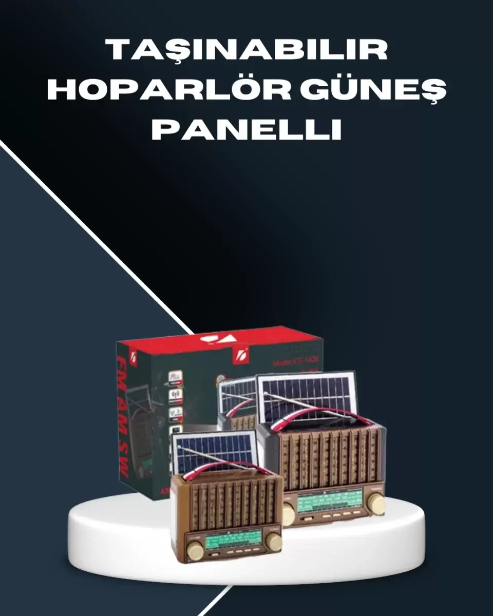 Çok Fonksiyonlu Solar Radyo Bluetooth Usb Sd Kartlı Taşınabilir Hoparlör