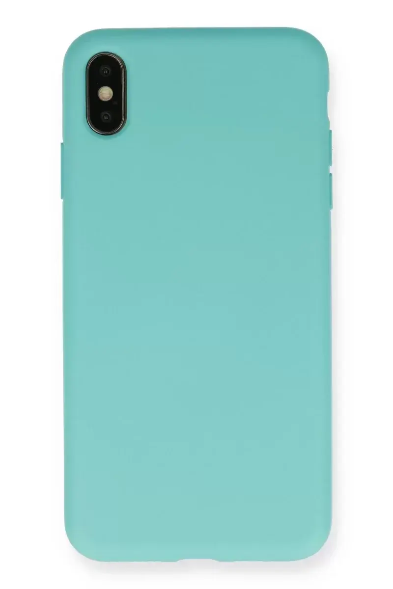 Newface İphone Xs Max Kılıf Nano İçi Kadife Silikon - Turkuaz