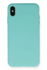 Newface İphone Xs Max Kılıf Nano İçi Kadife Silikon - Turkuaz