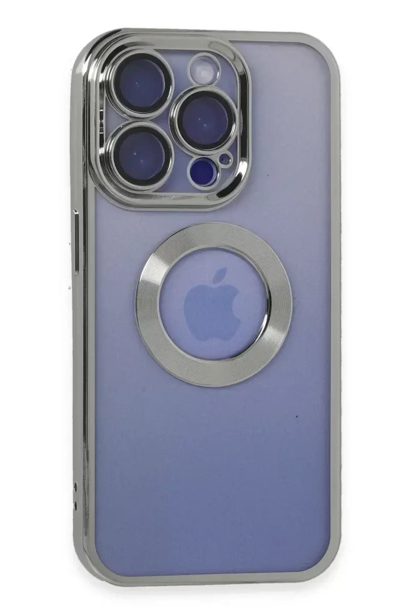 Newface İphone 15 Pro Max Kılıf Slot Silikon - Gümüş