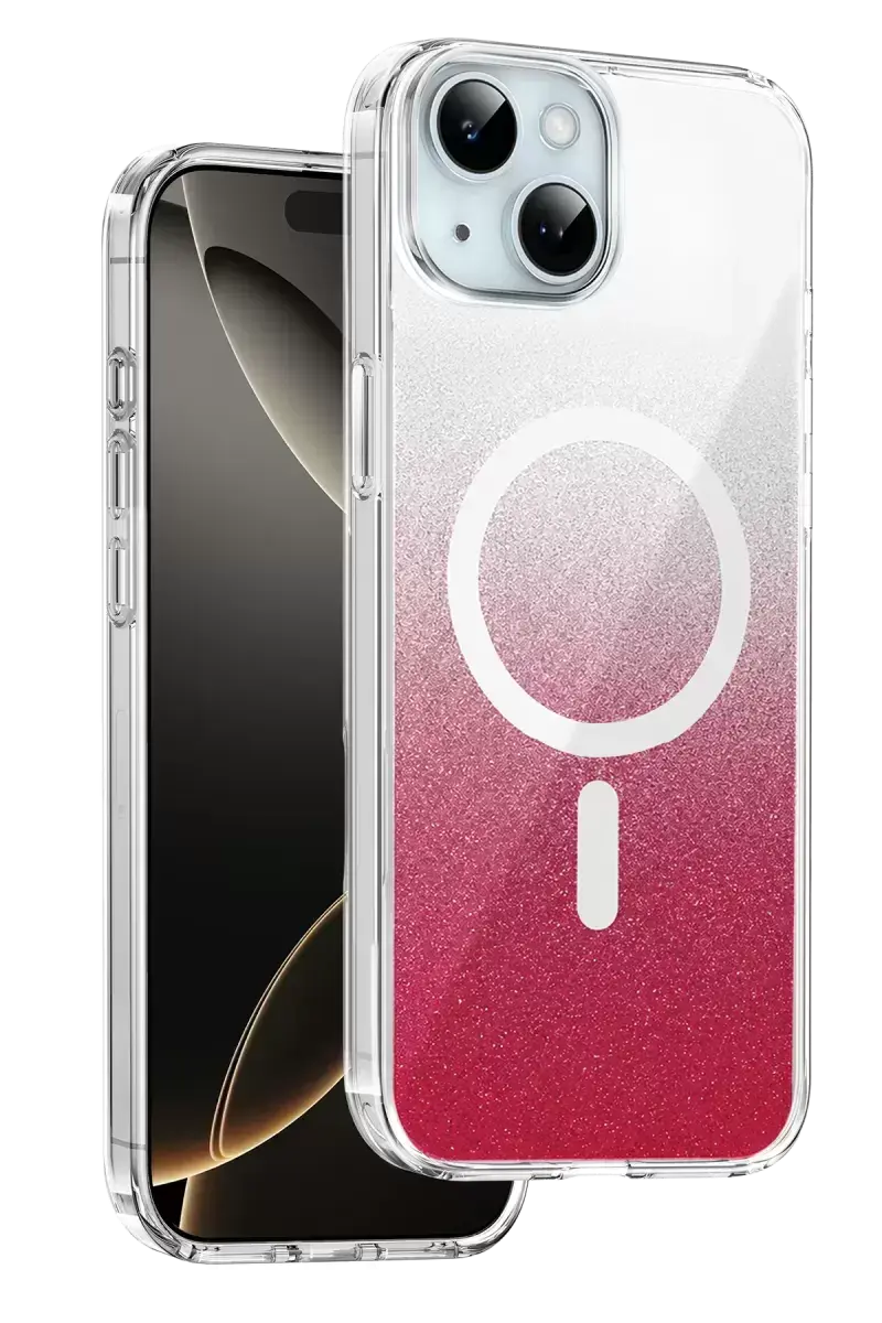 Onegif Apple İphone 14 Sora Simli Magsafe Kapak - Kırmızı