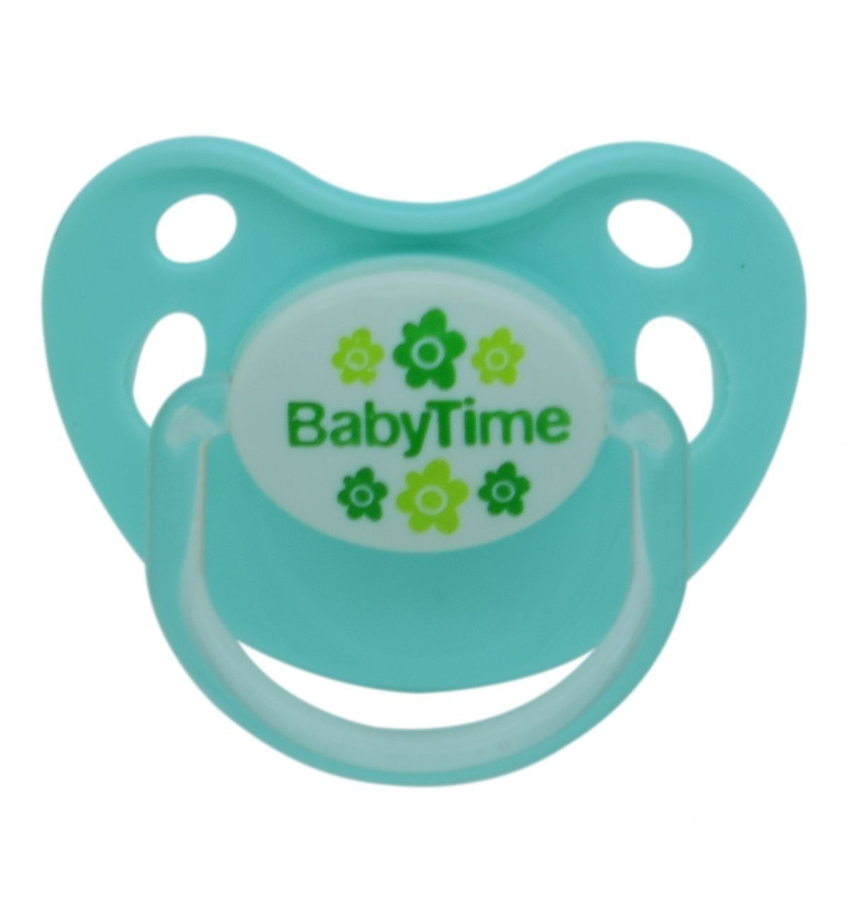 BabyTime BT128 Silikon Damaklı Koruyucu Kapaklı Mat Gövdeli Emzik No:1 - Yeşil