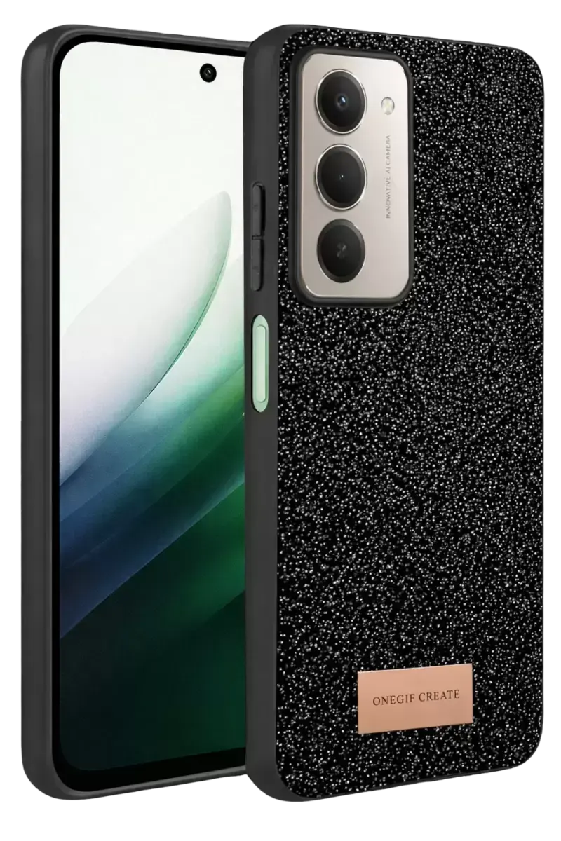 Onegif Xiaomi Redmi 15 4g Bright Simli Kapak - Siyah