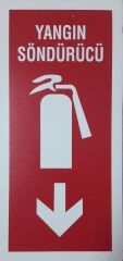 Yangın Söndürme Cihazı Uyarı Levhası 12,5x25 KOD 868