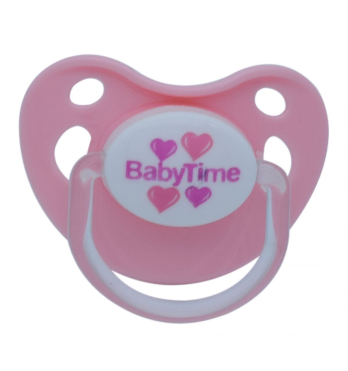 BabyTime BT128 Silikon Damaklı Koruyucu Kapaklı Mat Gövdeli Emzik No:1 - Pembe