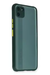 Newface Realme C11 Kılıf Miami Şeffaf Silikon - Koyu Yeşil