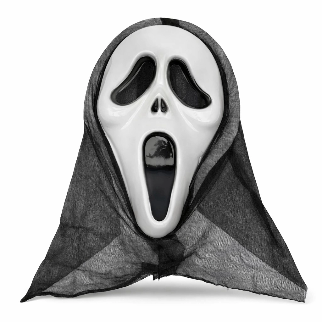 Kapşonlu Çığlık Maskesi Scream Maskesi - Hayalet Maskesi 33x21 Cm