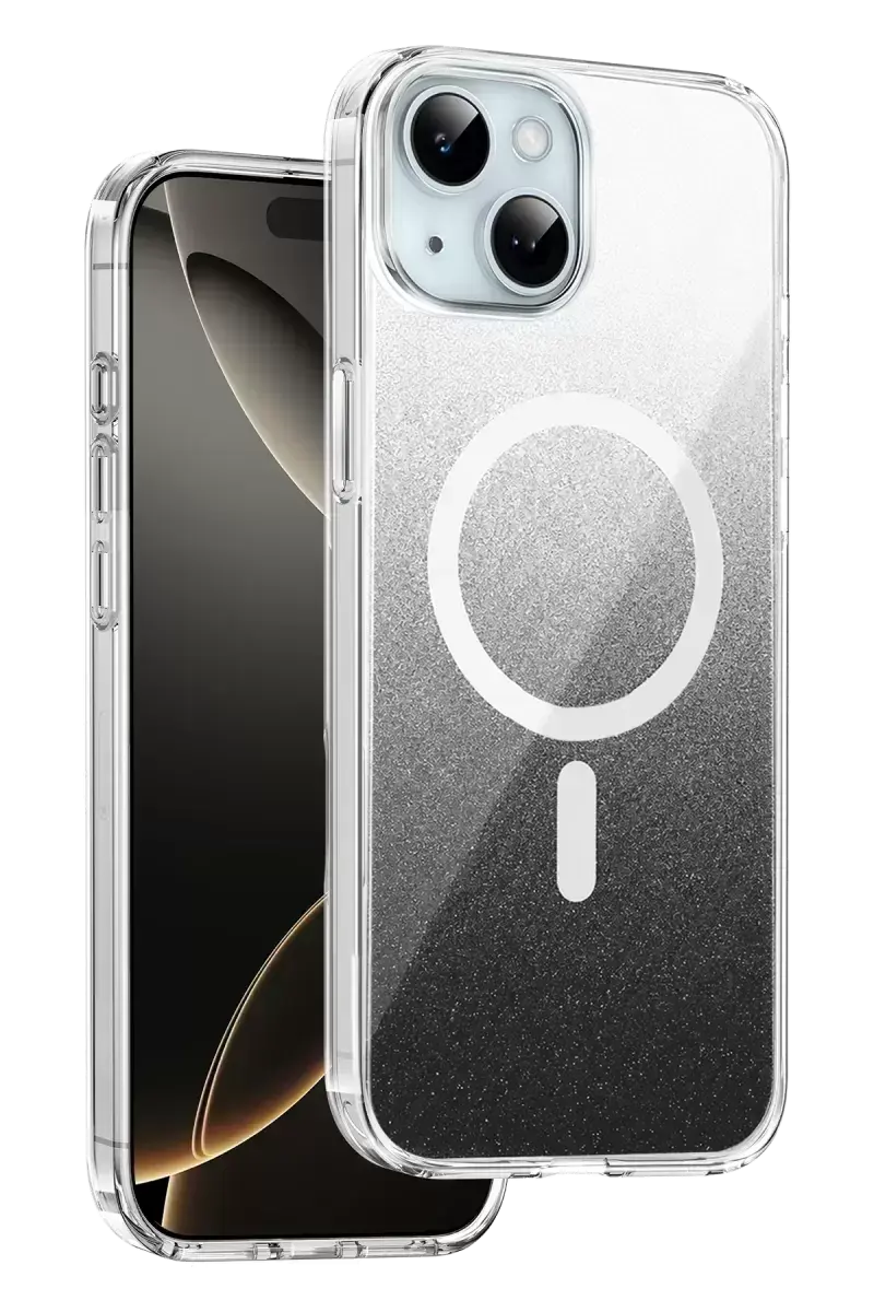 Onegif Apple İphone 15 Sora Simli Magsafe Kapak - Siyah
