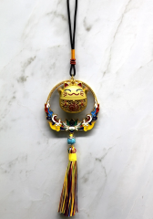 Renkli Püsküllü Şans Kedisi Feng Shui Askılık Alk4452