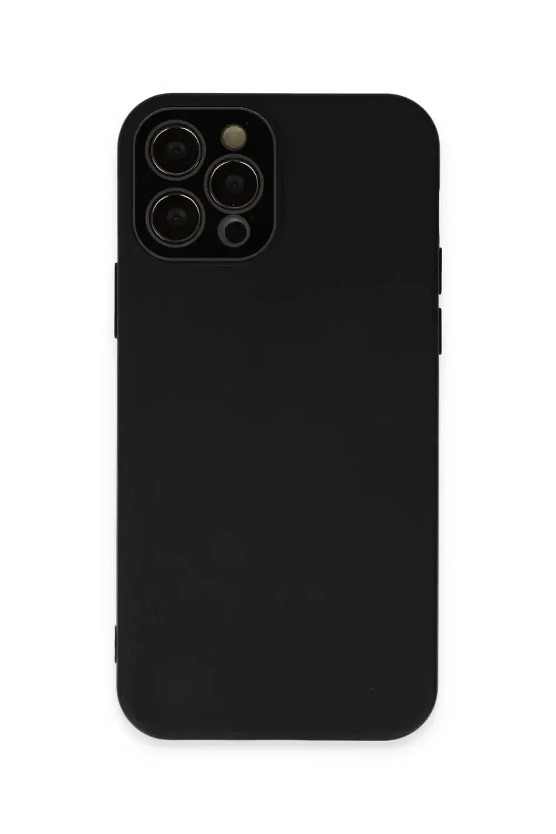 Newface İphone 12 Pro Max Kılıf Lansman Glass Kapak - Siyah