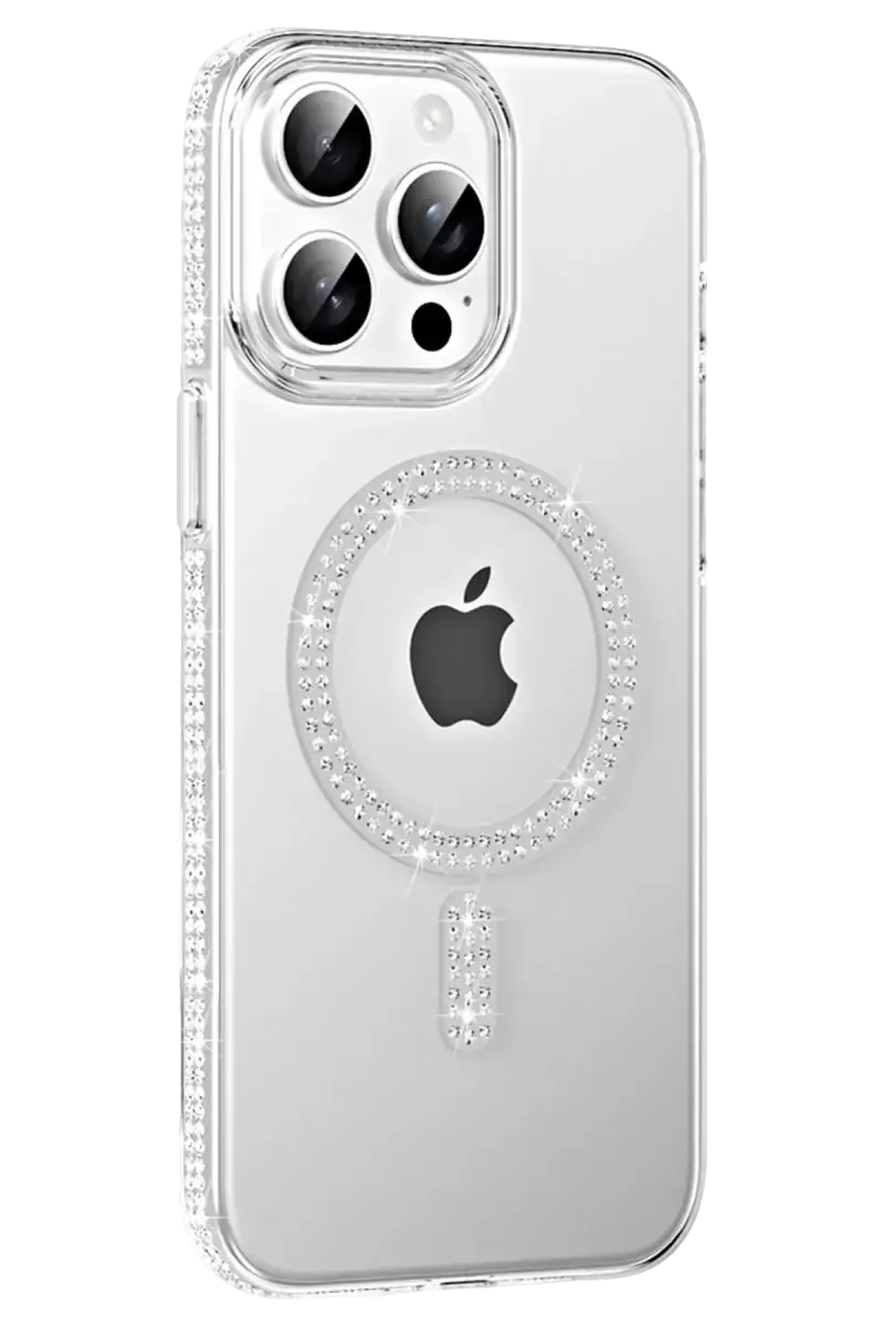 Joko Apple İphone 14 Pro Max Move Taşlı Magsafe Kapak - Gümüş