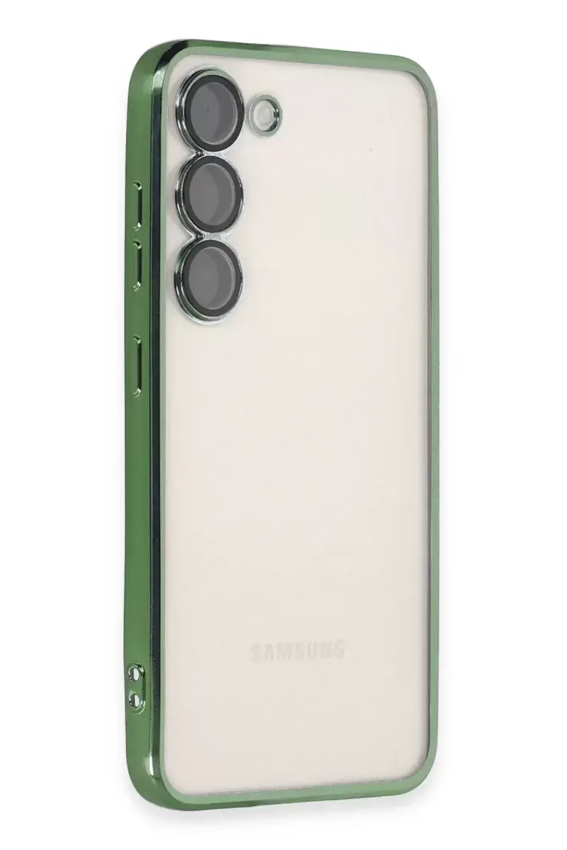 Newface Samsung Galaxy S24 Kılıf Razer Lensli Silikon - Yeşil