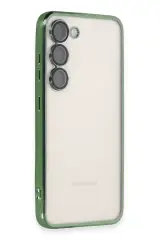 Newface Samsung Galaxy S24 Kılıf Razer Lensli Silikon - Yeşil