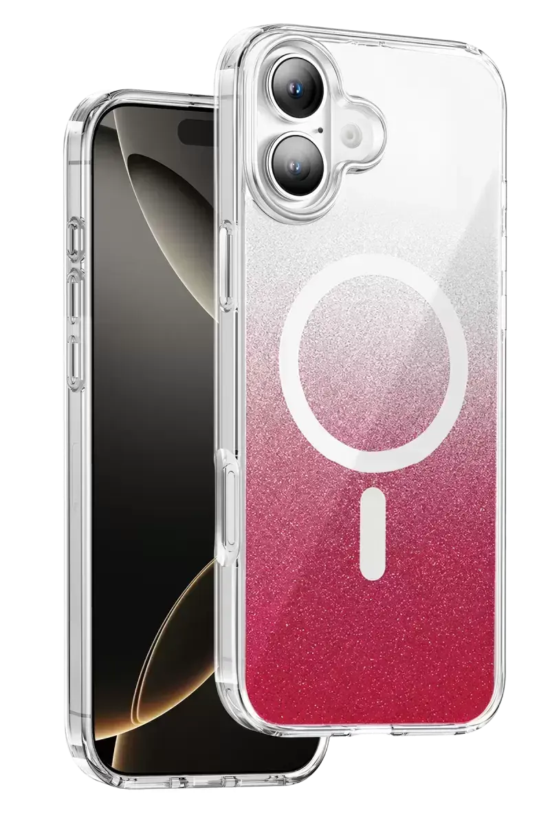 Onegif Apple İphone 16 Sora Simli Magsafe Kapak - Kırmızı