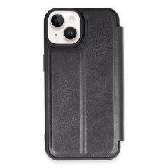 İphone 14 Kılıf Flip Cover - Siyah