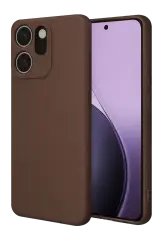 Newface Oppo Reno 14f First Silikon - Kahverengi