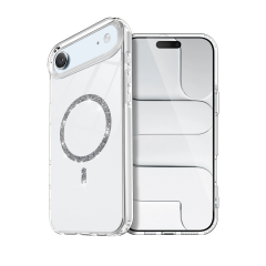 İphone 17 Air Live Diamond Magsafe Kapak - Şeffaf