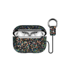 Onegif  Airpods Pro 2 (2.nesil) Bright Simli Airpods Kapak - Siyah