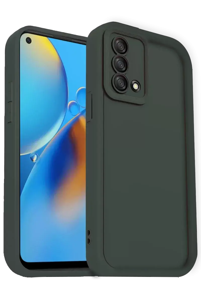Newface Oppo A74 4g Kılıf Viera Silikon - Koyu Yeşil