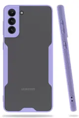 Newface Samsung Galaxy S21 Plus Kılıf Platin Silikon - Lila