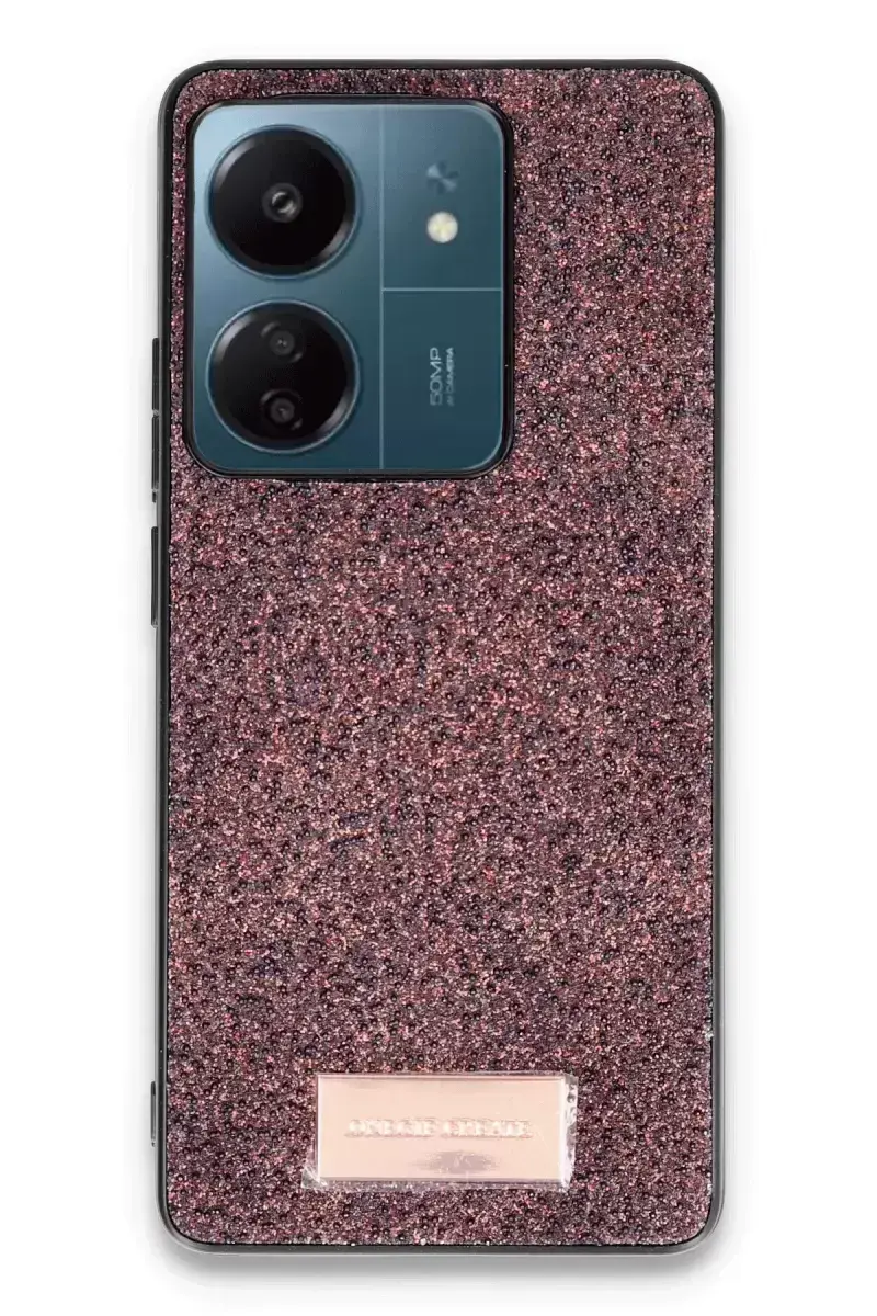 Onegif Xiaomi Redmi 13c Bright Simli Kapak - Derin Mor