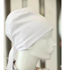 Bağlamalı Tesettür Bone - Bağlamalı Bandana Beyaz 5 Adet