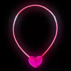 Karanlıkta Yanan Glow Kalp Şekilli Kolye 6 Adet